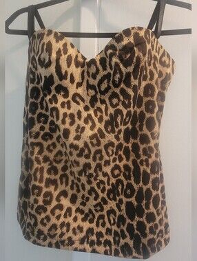 Leopard Print Top - Corset - Sweetheart Neckline L/38B